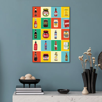 Steelpix Metal Canvas - Taxonomy Of Condiments by WallChart Art Studio - Wall Art Print