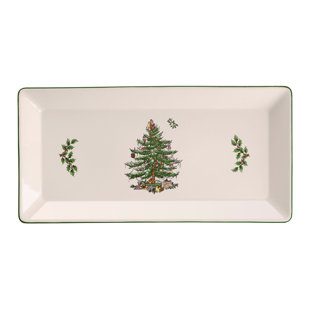 Spode Christmas Tree Rectangular Tray 14"