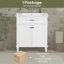 Meuble-lavabo de 30 pouces avec lavabo en céramique, porte à fermeture en douceur et tablettes réglables-411615385