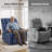 26'' W Oversized Dual Motor Power Lift Recliner Infinite Position With Heat And Massage, Faux Leather-122442747
