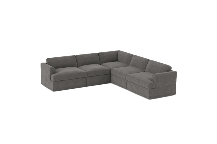 Wayfair Custom Upholstery™ Lucia 4-Piece Slipcovered L-Sectional