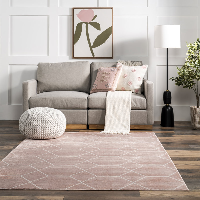 Veronica Geometric Honeycomb Area Rug, Rectangle 4'3" x 6'