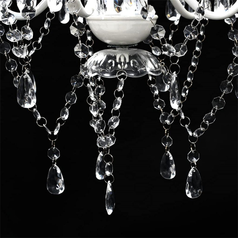 URBNLIVING Crystal Chandelier, White