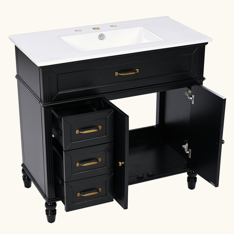 Meuble-lavabo de salle de bain avec lavabo et tiroirs