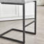 Tabourets de bar en tissu gris clair avec structure en métal noir - ensemble de 2 îlots de cuisine confortables, salon, sièges de pub | Idée de cadeau-575294212