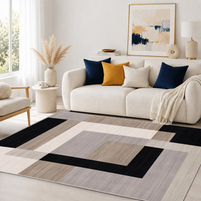 Bella Geometric and Abstract Shaggy Area Rug