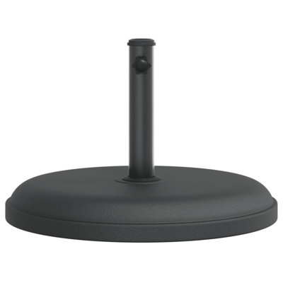 Porte-parapluie extérieur noir en plastique et béton avec tube de fer