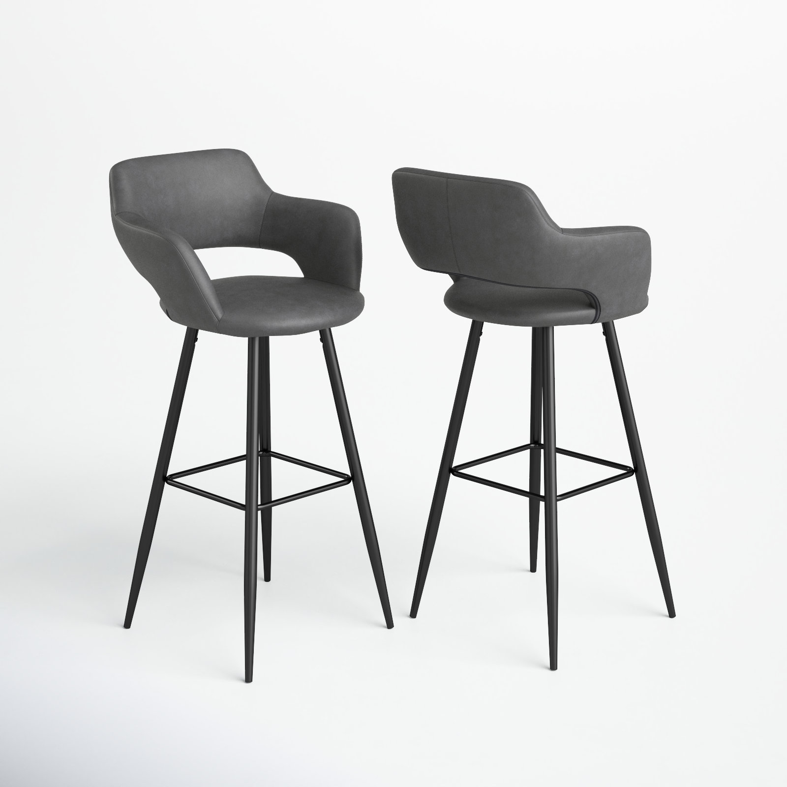Lake Bar and Counter Stool, Gray, Bar Stool (30" Seat Height)