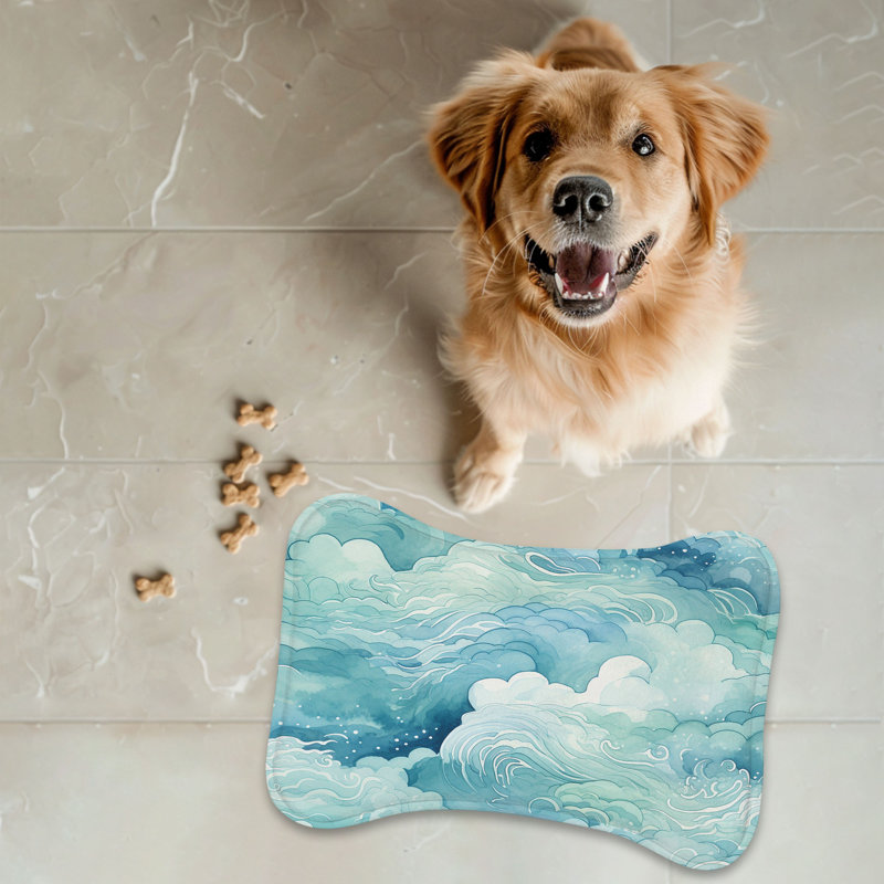 Classic Waters - 1 Piece Bone Shape Feeding Mat