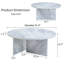 Table basse ronde, centre en MDF noyer 32 pouces pour le salon, style minimaliste moderne et nordique, résistant aux rayures-269390674