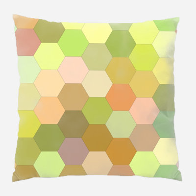 Hexagon Background Throw Pillow
