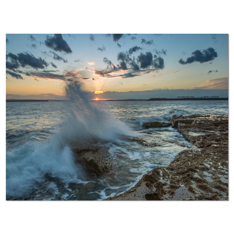 Coucher de soleil à Sydney Seashore - reproduction de photo sur toile tendue, H 30 po x l 40 po x P 1 po