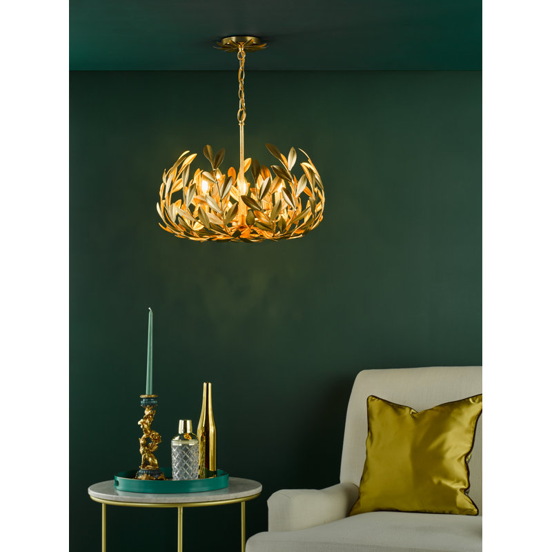 5 - Light Gold Leaf Pendant