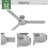 Presto 52" Modern Minimalist 3 - Blade Indoor Ceiling Fan with Wall Control-86751439