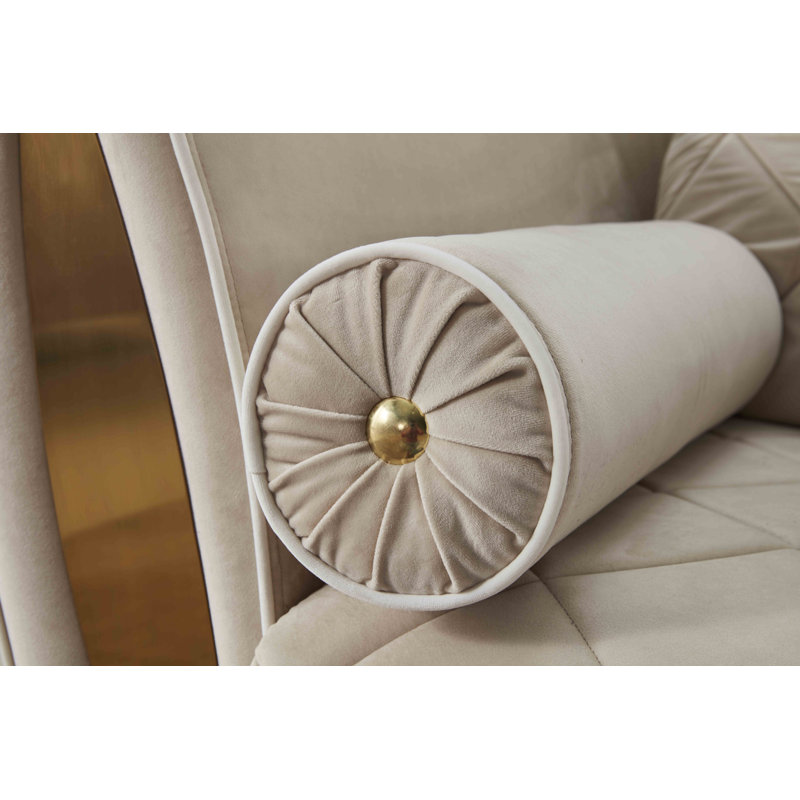 Sipario Vita Velvet Sofa, Beige