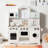 Kids Play Kitchen Toys with Matching Wooden Cookware Set