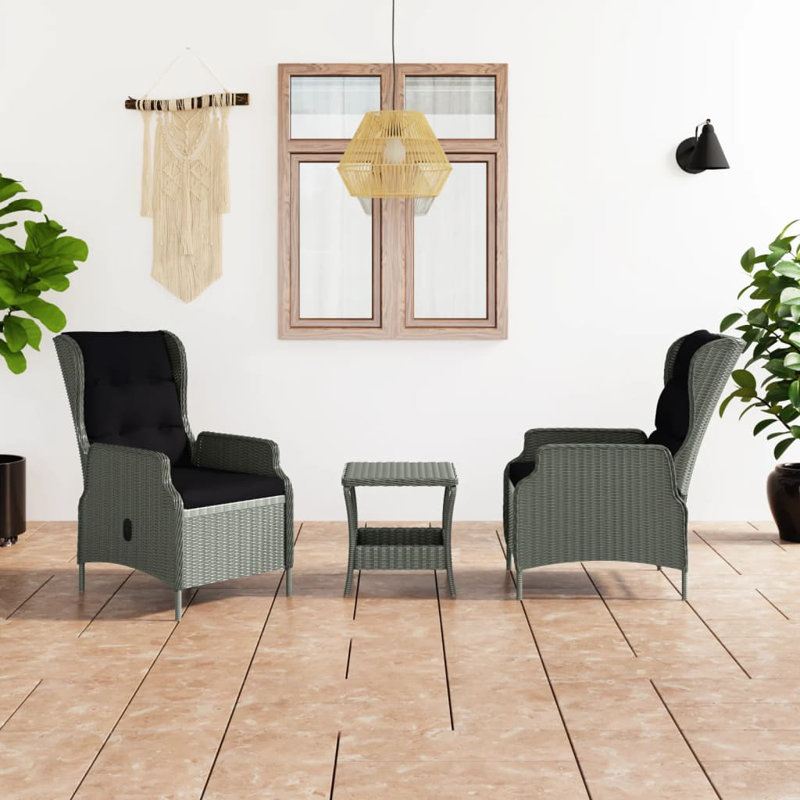 3 pièces avec coussins, Gris clair