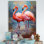 «Flamingo Beach Couple II» - art mural bord de mer tropical