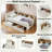 Multi-functional Daybed With Storage Headboard, Wireless Charging, 2 Storage Drawers And Led Lights-1476160324