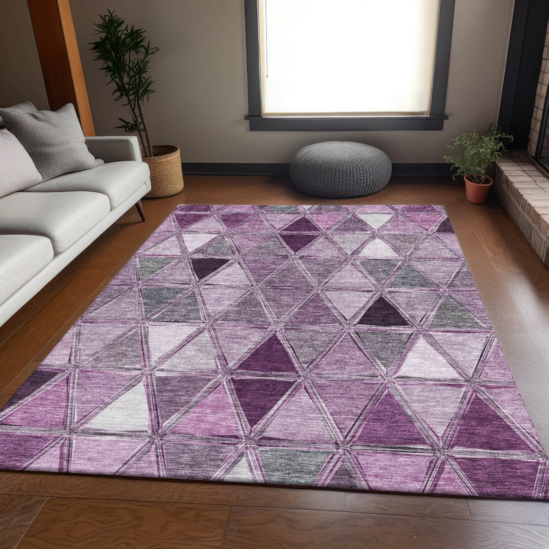 Premium Machine Washable Prisco Merlot Rug, Rectangle 10' x 14'