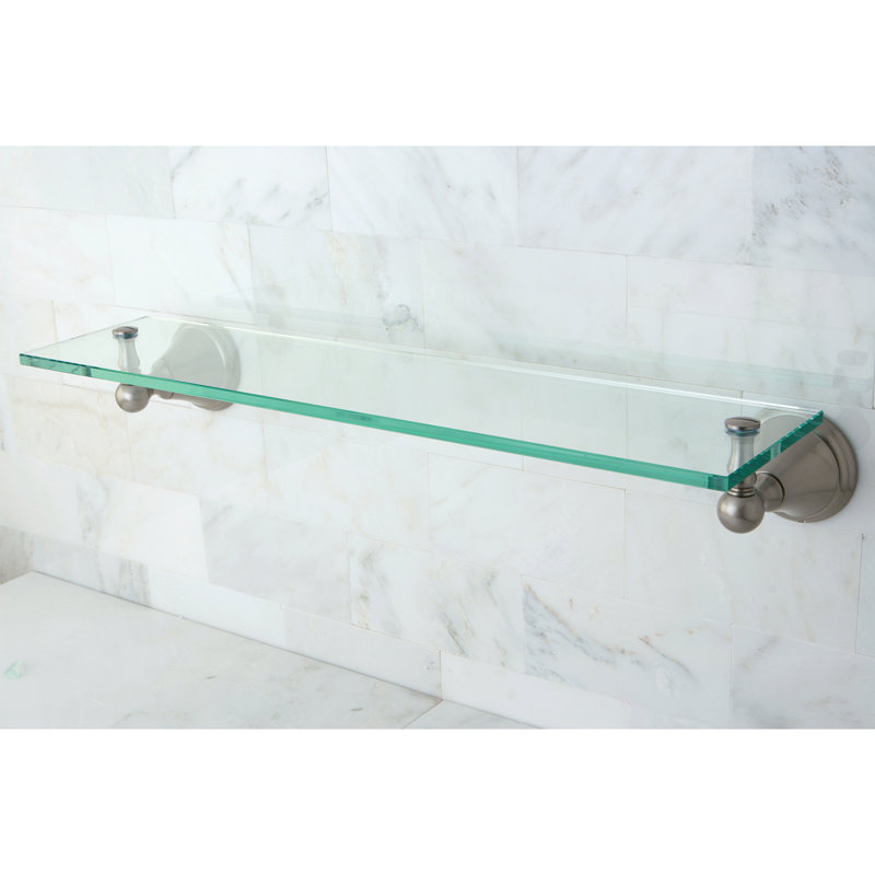 Governor Wall Shelf, Brushed Nickel