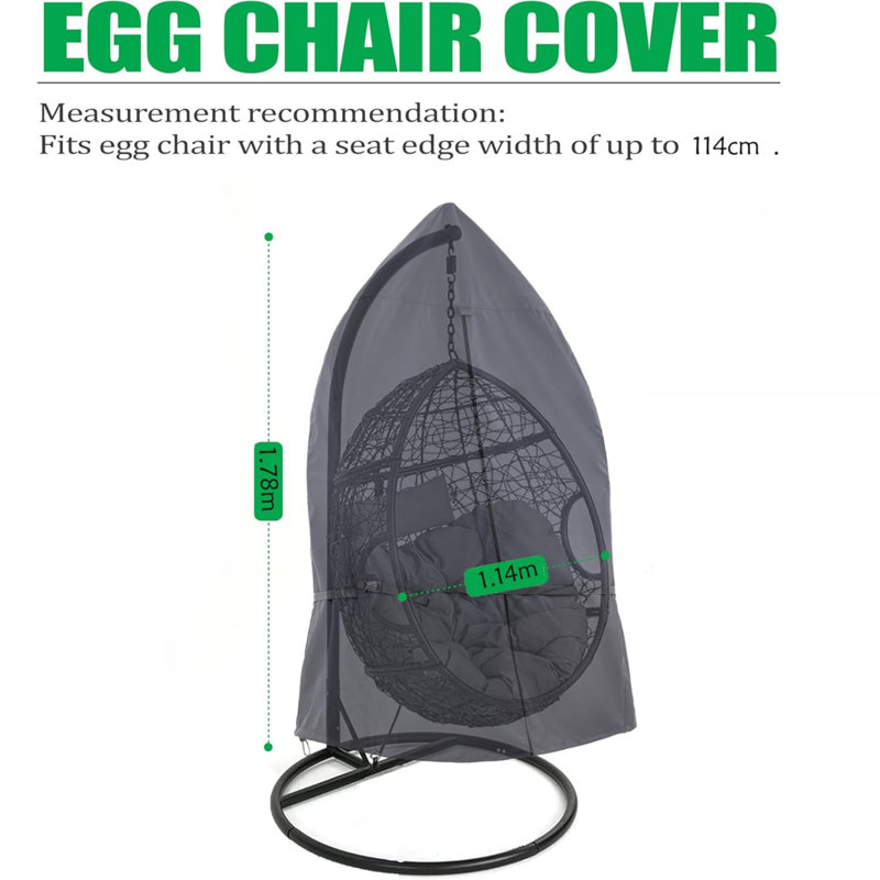Outdoor Swing Seat Cover, Grey