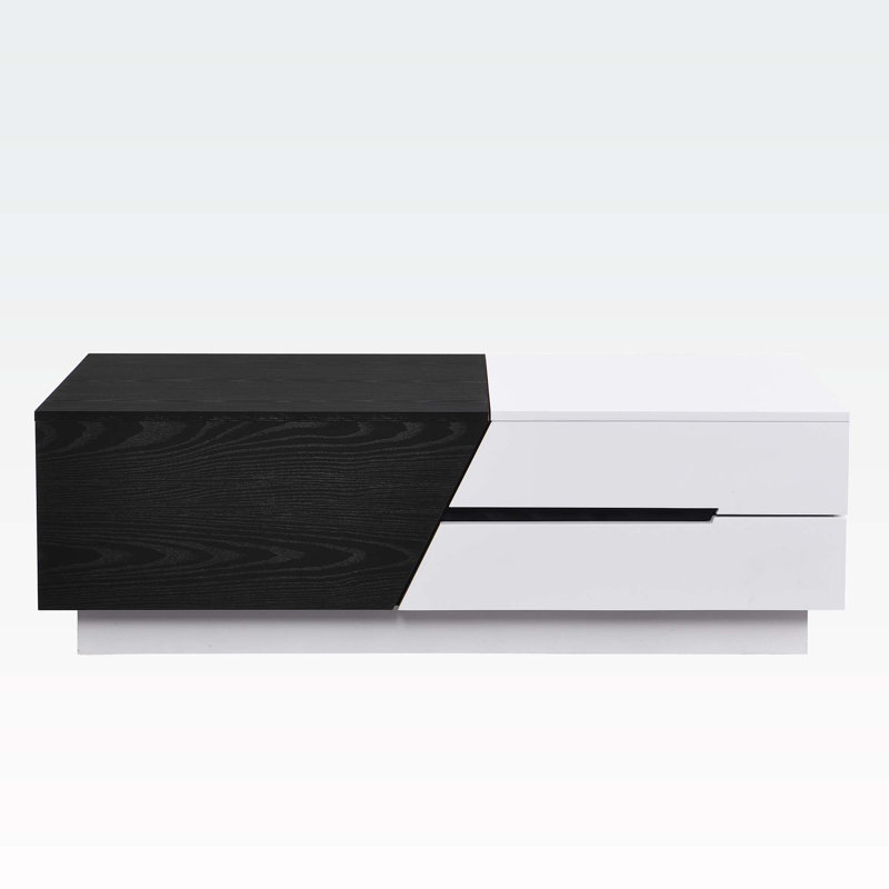 Bradi 47.24'' Console Table, White/Black