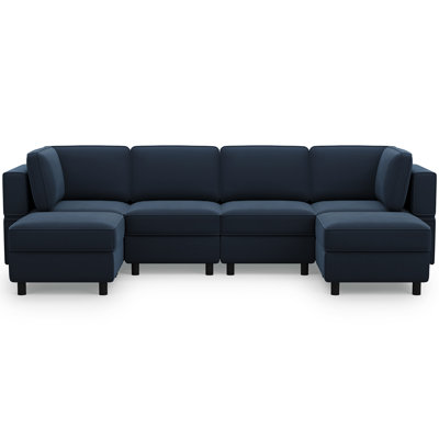 Reversible Modular Sofa & Chaise With Ottoman