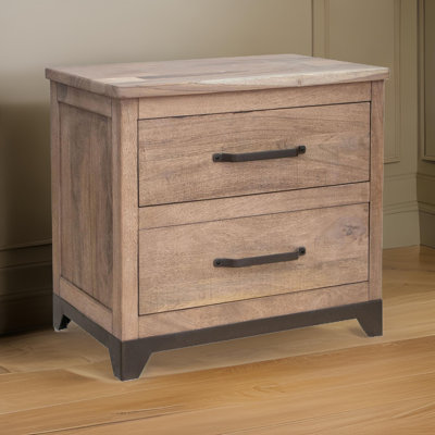 Umey 27'' W Solid Wood Nightstand