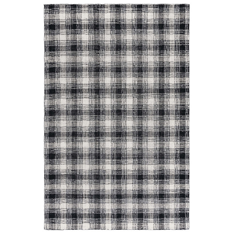 Genre 154 Hand Tufted Wool Pile Plaid Rug, Rectangle 3' x 5'