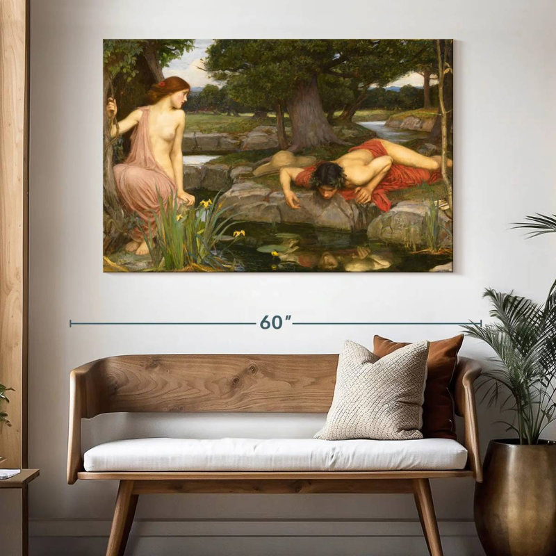 Hardie Narcisse et écho, H 34 po x l 51 po