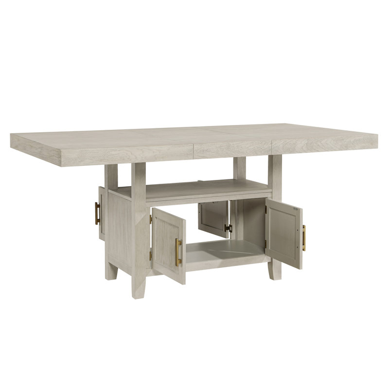Garland Extendable Wood Counter Table, Washed Linen