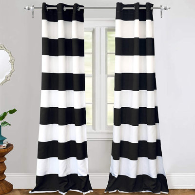 Eastcote Striped Room Darkening Grommet Curtains