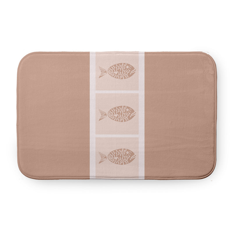 Non-Slip Bath Mat, 21" W x 34" L, Pink