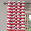 East Urban Home USA 50" 2 Panel Decorative Grommet Curtain, Red, Navy, White-106379754