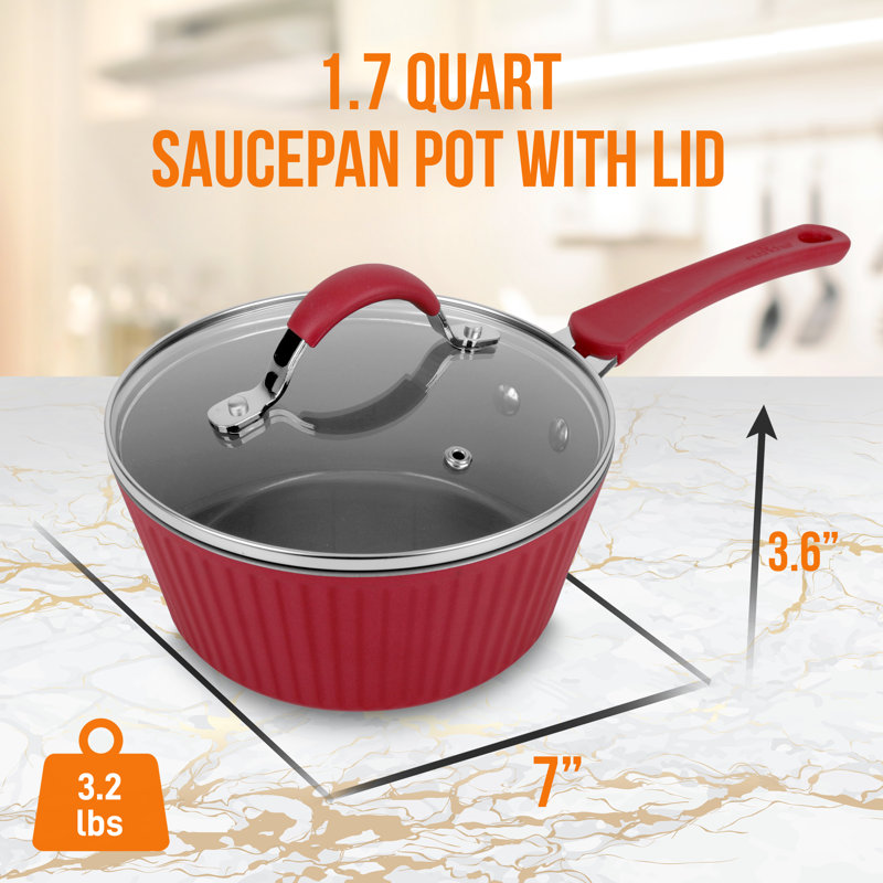 1.7 Quarts Non-Stick Ceramic Saucepan