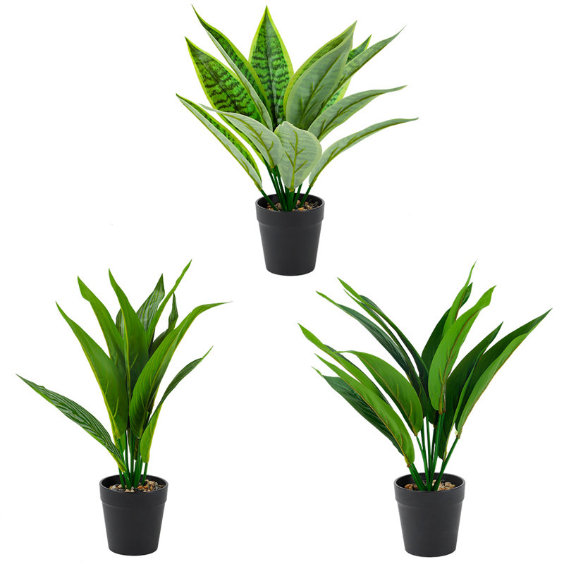 Ensemble de plantes artificielles vertes