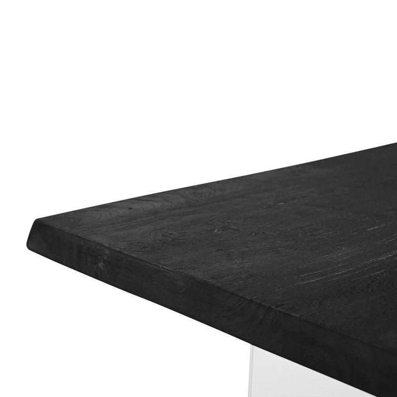 Brooks Solid Wood Dining Table, 29.75"H x 92"L x 40"W, Ebonized