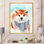 Drôle de chien Akita Inu au gingembre - peinture sur toile