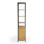Hans Narrow Wood and Iron 84"Hx 17"W Etagere Bookcase