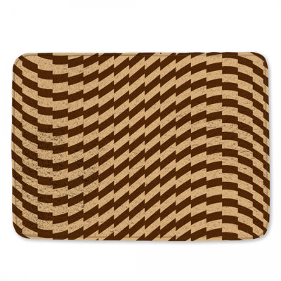 Tapis de bain Wavy Brown Beige