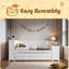 Lit de jour double avec tablettes de rangement, tiroirs, lit gigogne, station de charge, lumière DEL, bureau et armoire-500839961