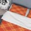 Tartan à carreaux orange - ensemble de housse de couette abstrait - microfibre de polyester-916949722