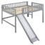 Lit mezzanine double pleine grandeur avec échelle et glissade-2033240352