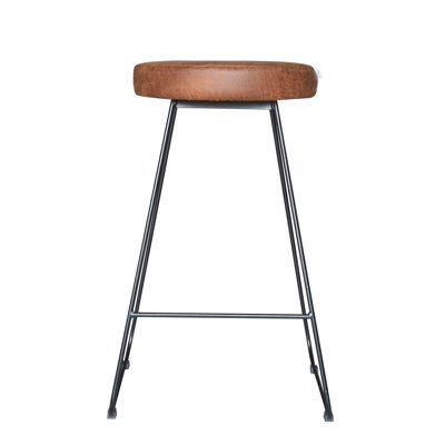 Djogo Upholstered Counter Stool with Metal Frame