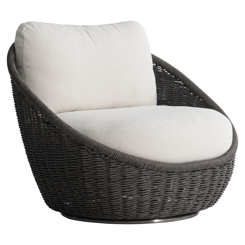 Santa Monica Outdoor Swivel Papasan Chair