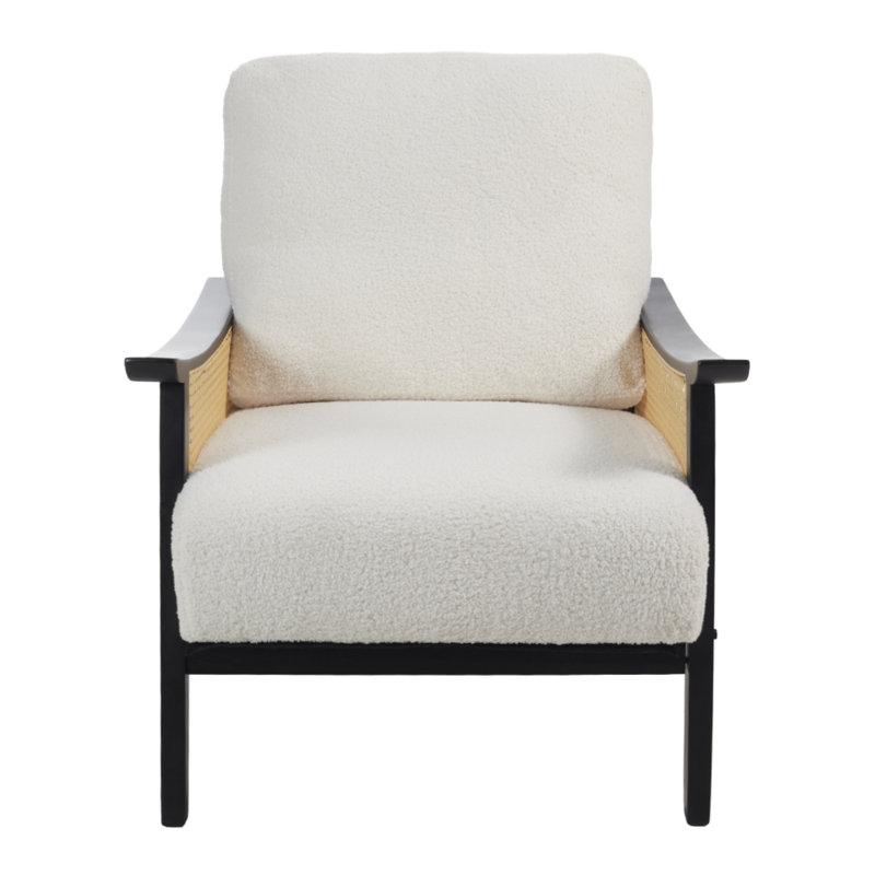 Armchair, 84" H x 70" W x 77" D, White Teddy Bear Fur