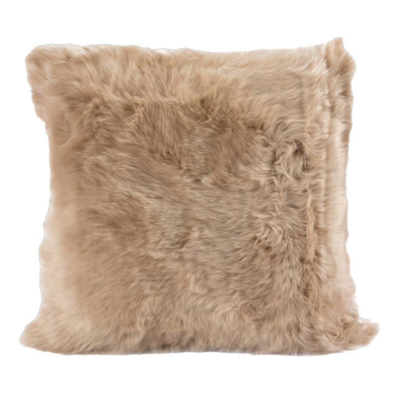 Coussin décoratif en laine naturelle L 20 po Fibre par Auskin, H 20 po x l 20 po, Nappa, Carré
