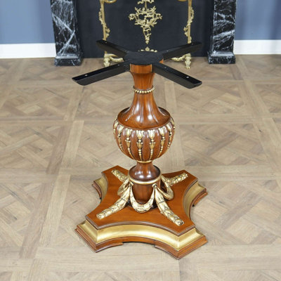 Table de bout à piédestal en bois massif