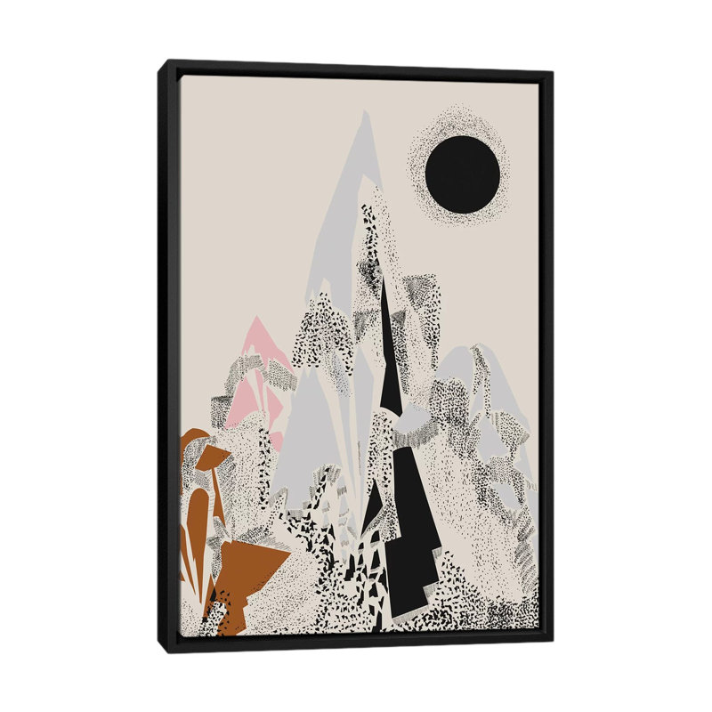 « dusty mountain » par flatowl, impression sur toile, H 26 po x l 18 po x P 1,5 po, Toile avec cadre noir, Pas de tapis